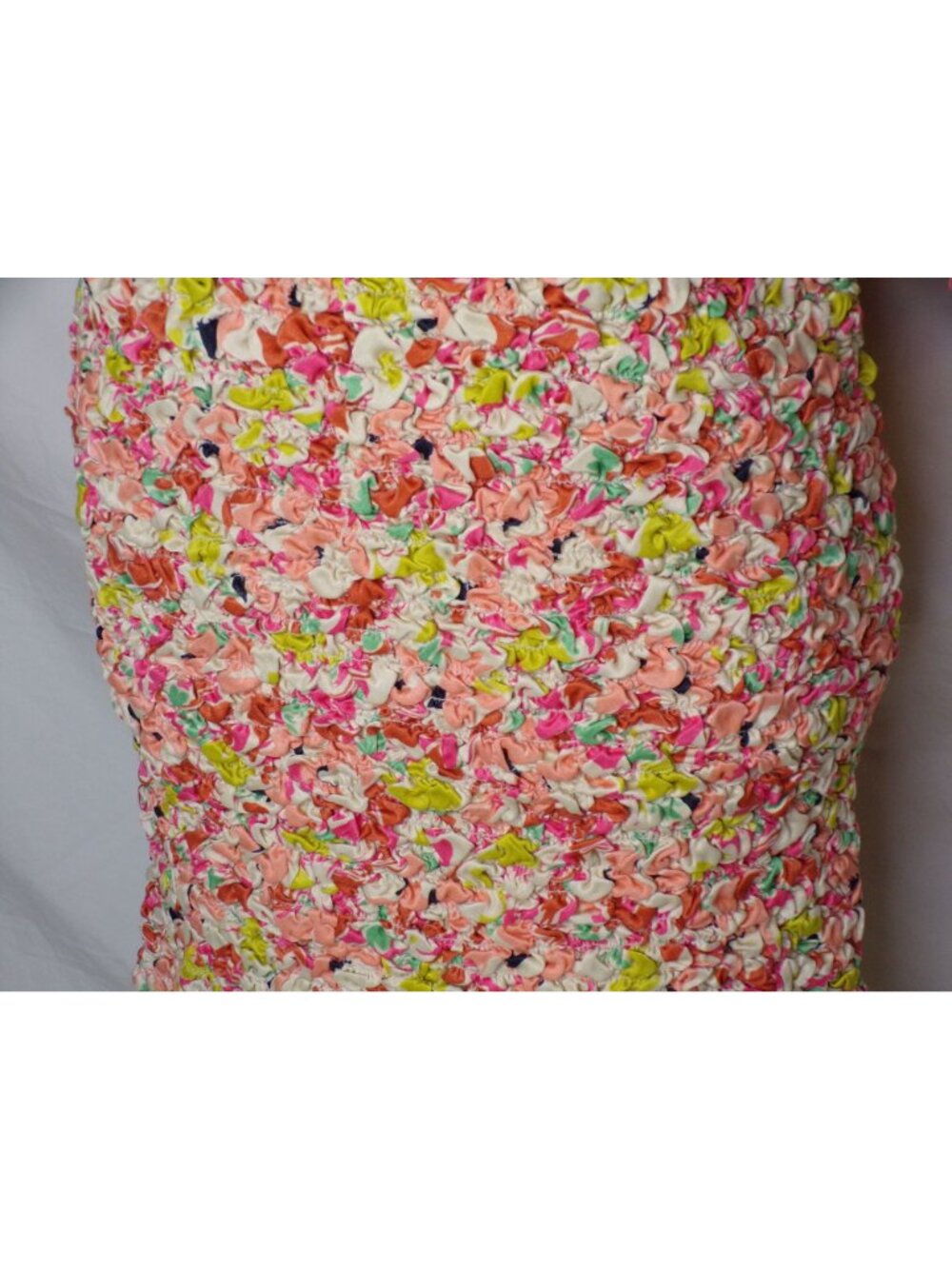 🆕 By TiMo Shirred Smocked Ruffle Crepe Satin Mini Dress Floral Medium - Picture 13 of 16